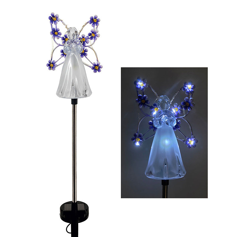 Lanterne de jardin LED Ange solaire Luminous Haven – Éclairage extérieur élégant pour jardins et mémoriaux