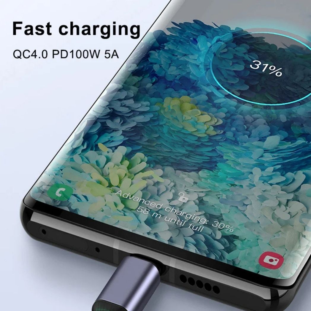 USB C-kabel hurtig opladning flettet ledning
