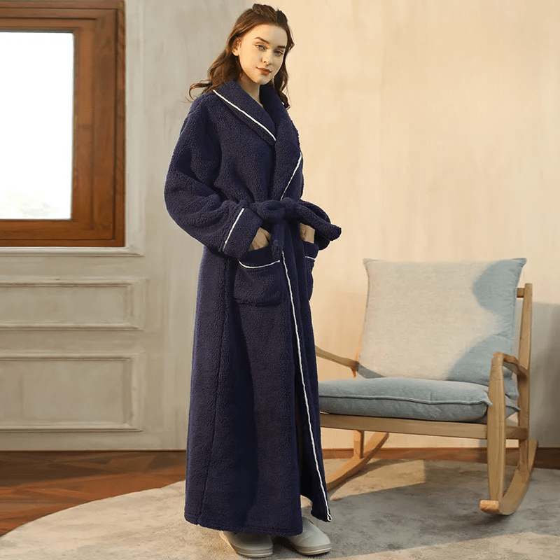 Peignoir PlushTherm | Peignoir de bain chaud en flanelle douce pour l'hiver
