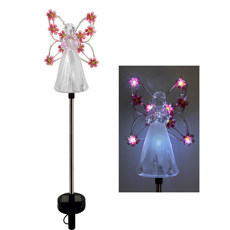 Lanterne de jardin LED Ange solaire Luminous Haven – Éclairage extérieur élégant pour jardins et mémoriaux