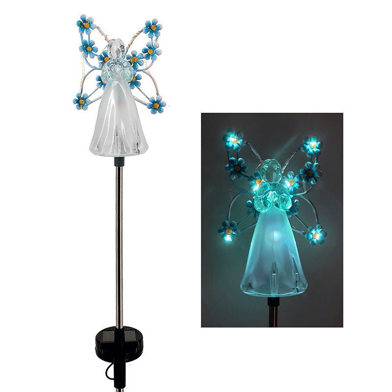 Lanterne de jardin LED Ange solaire Luminous Haven – Éclairage extérieur élégant pour jardins et mémoriaux