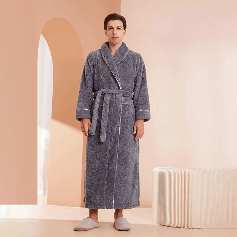 Peignoir PlushTherm | Peignoir de bain chaud en flanelle douce pour l'hiver