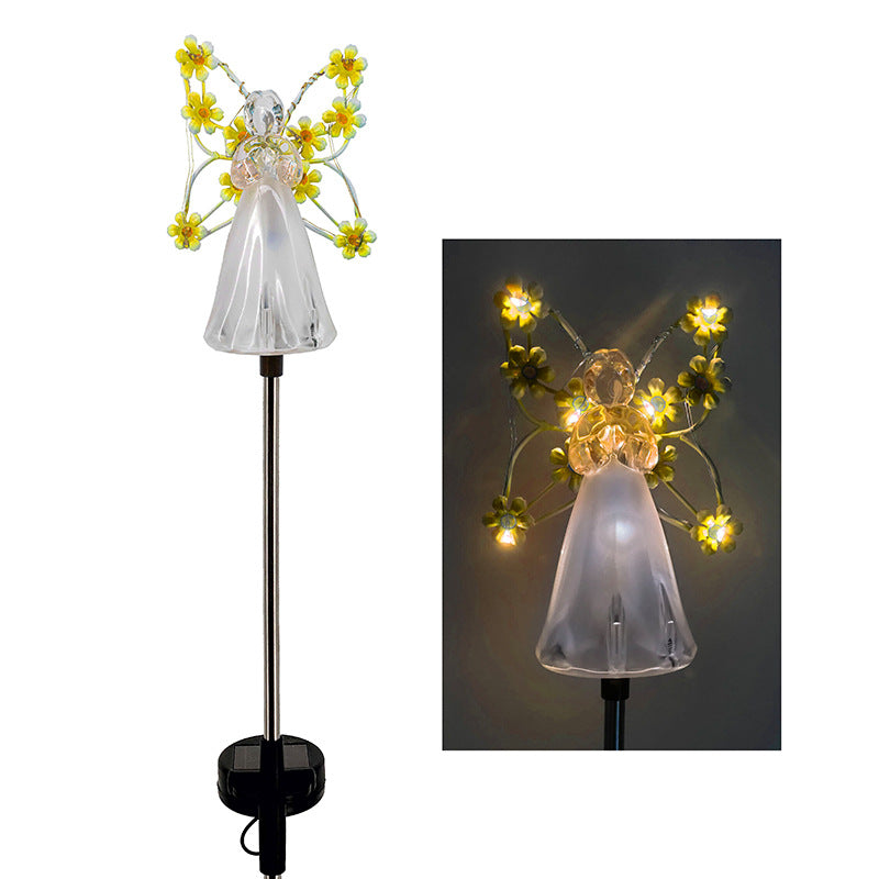 Lanterne de jardin LED Ange solaire Luminous Haven – Éclairage extérieur élégant pour jardins et mémoriaux