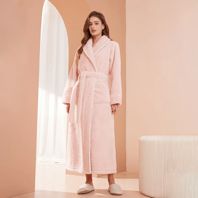 Peignoir PlushTherm | Peignoir de bain chaud en flanelle douce pour l'hiver