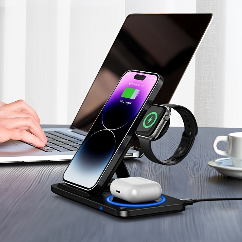 電話・時計・イヤホン用ワイヤレス充電ドック