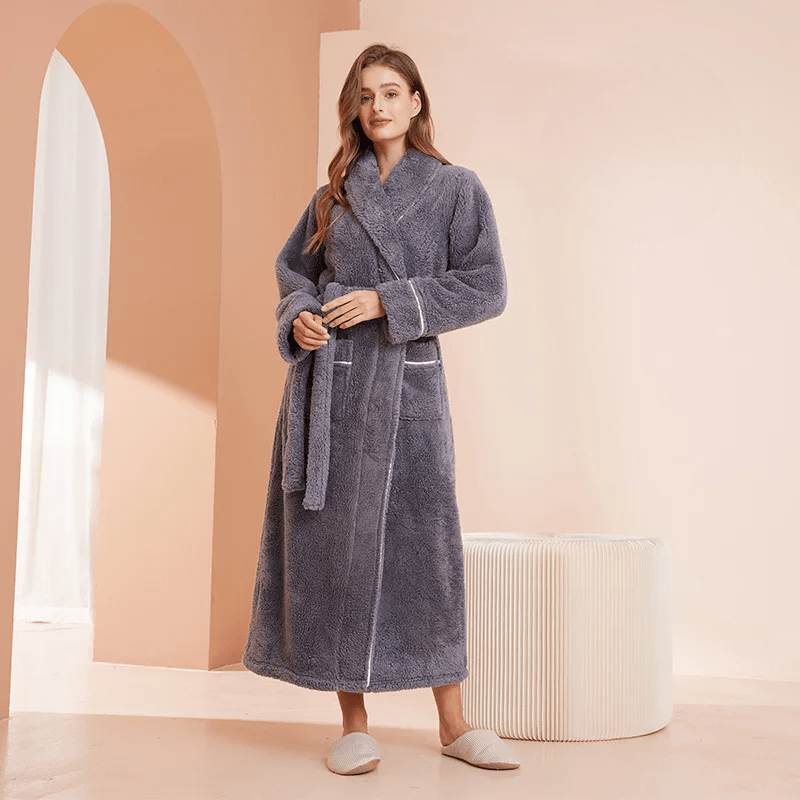 Peignoir PlushTherm | Peignoir de bain chaud en flanelle douce pour l'hiver