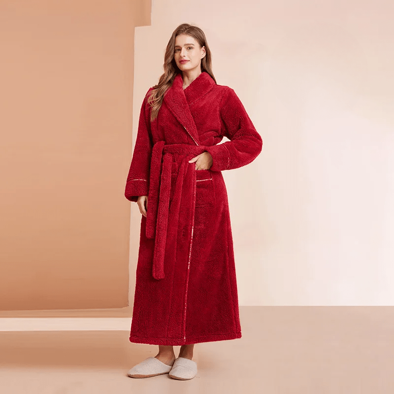 Peignoir PlushTherm | Peignoir de bain chaud en flanelle douce pour l'hiver