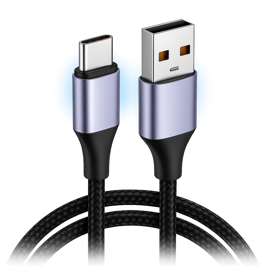 USB kabel rychlé nabíjení opletený kabel