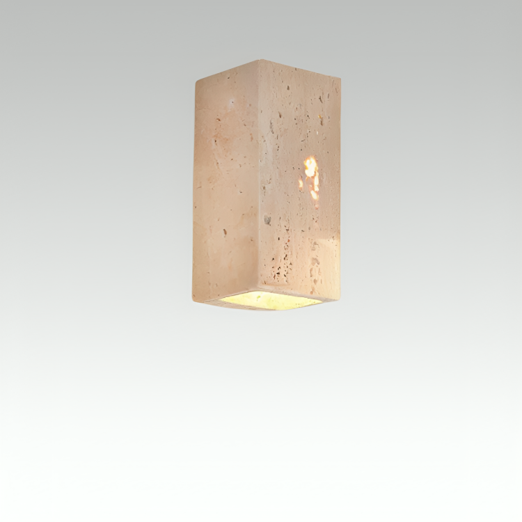 Moderní LED nástěnné světlo z travertinového kamene