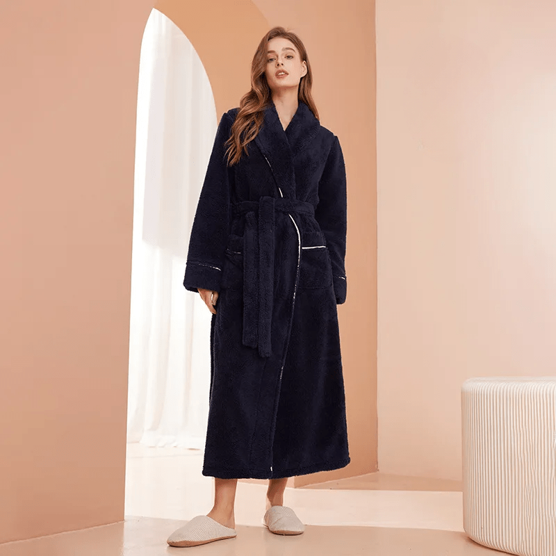 Peignoir PlushTherm | Peignoir de bain chaud en flanelle douce pour l'hiver