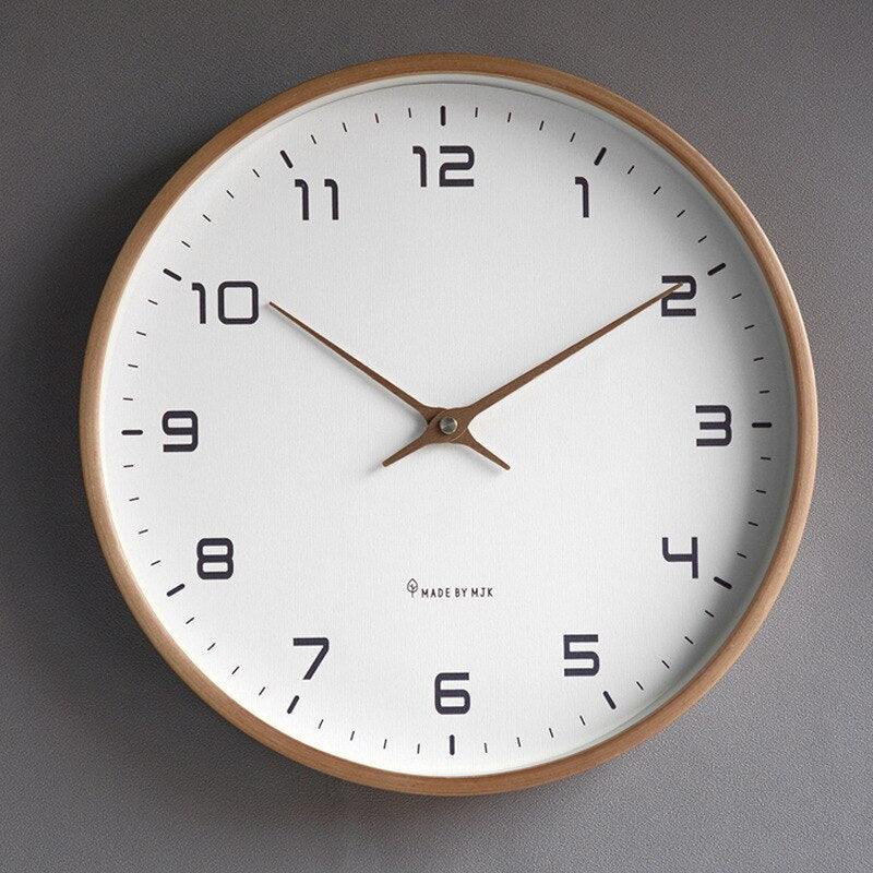 NordicGlow Dřevěné nástěnné hodiny - minimalistický skandinávský design pro nadčasovou eleganci