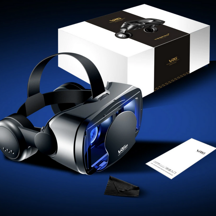 VR Headset with Built-In Headphones