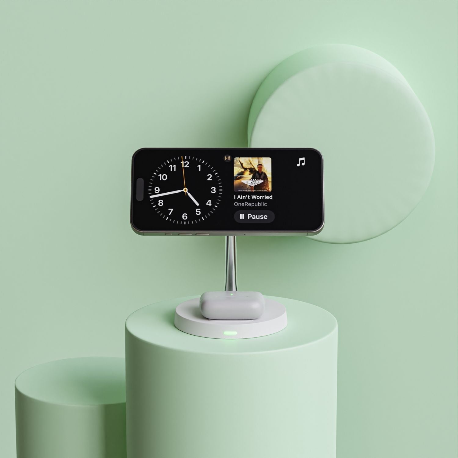 Trådløs telefonoplader med MagSafe-stativ