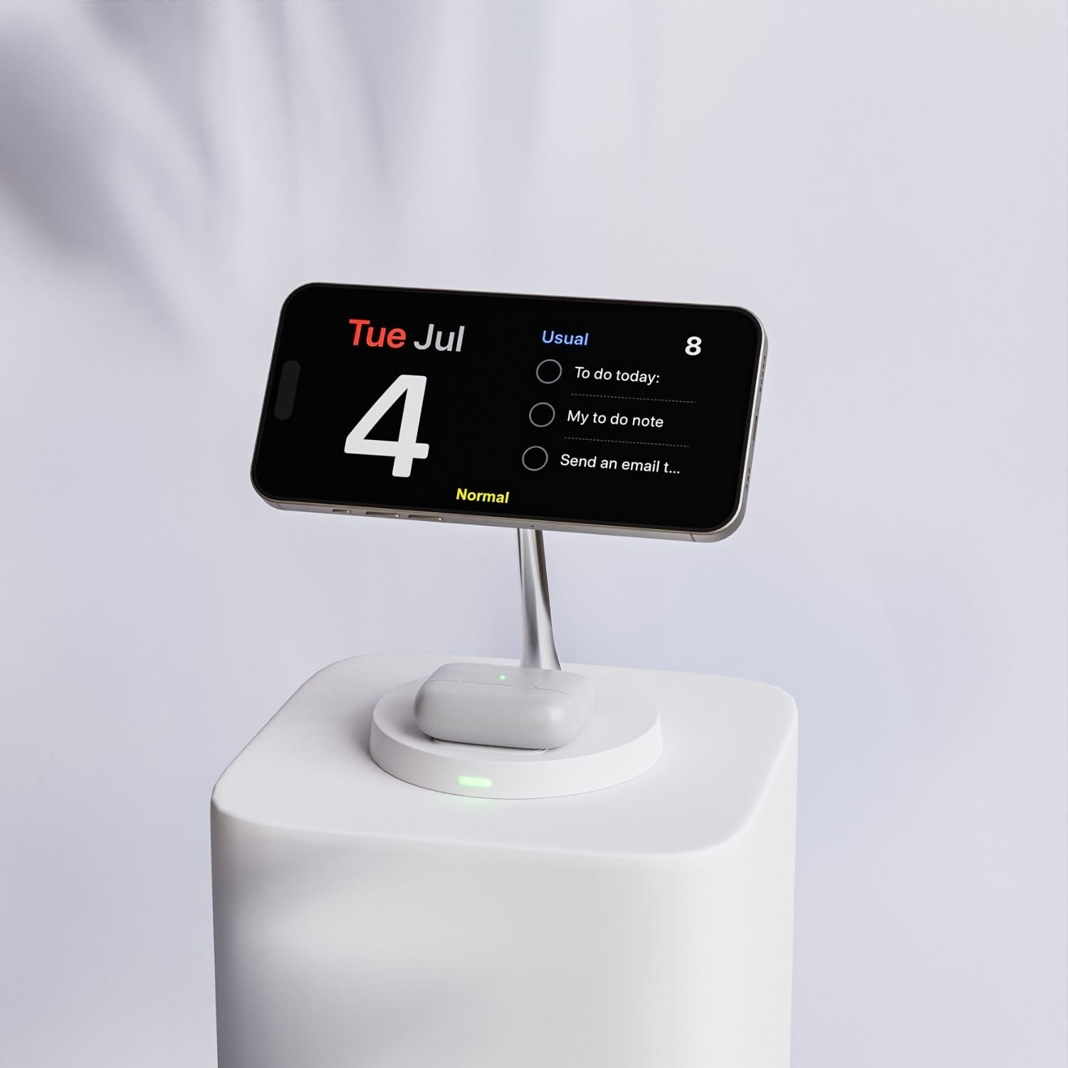 Trådløs telefonoplader med MagSafe-stativ