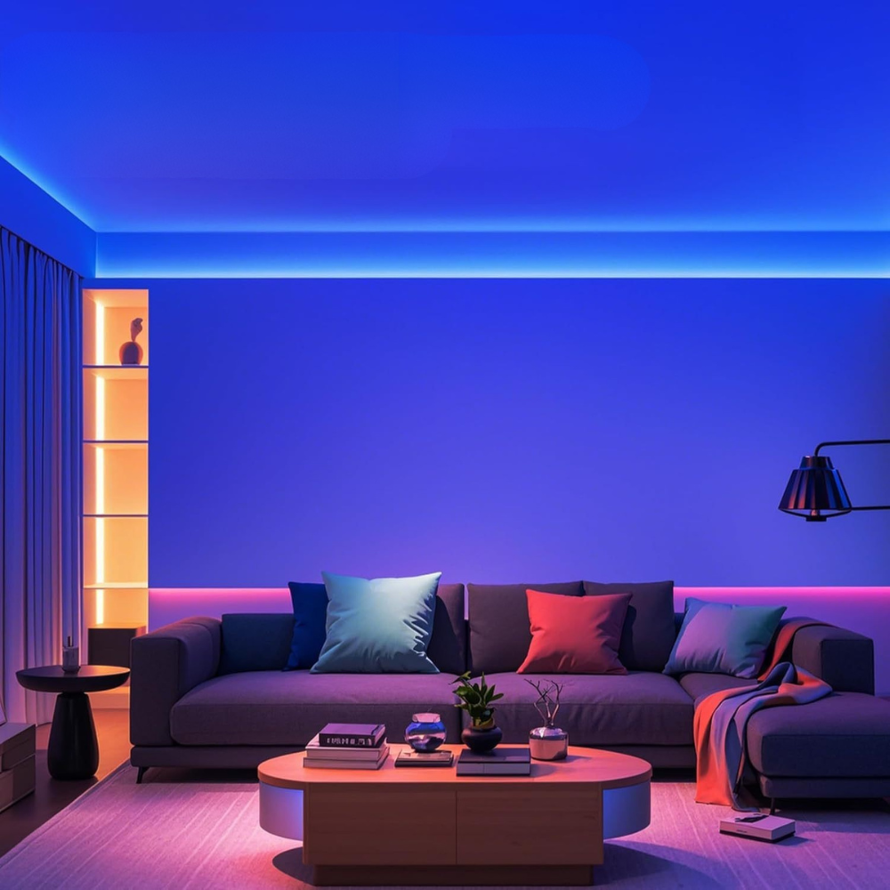 LED-strips lys farveskiftende rum belysning