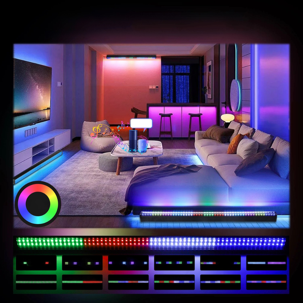 LED-strips lys musik synkronisering farveskiftende
