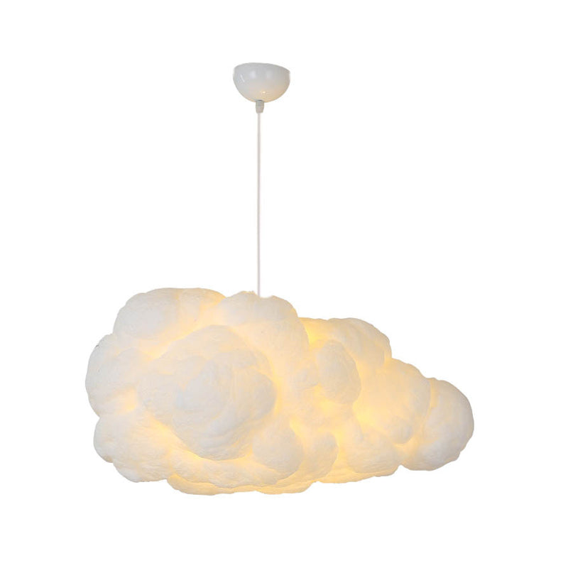 Aura Lumineuse : Suspension Plafonnier Blanche Moderne pour Chambre avec Double Abat-jour pour une Illumination Élégante
