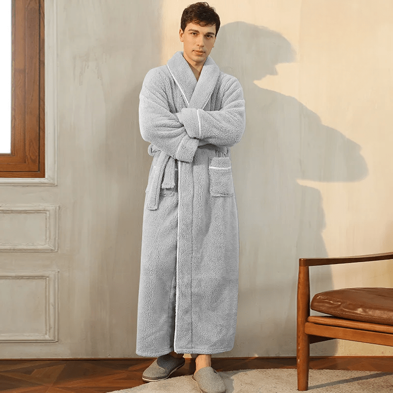 Peignoir PlushTherm | Peignoir de bain chaud en flanelle douce pour l'hiver