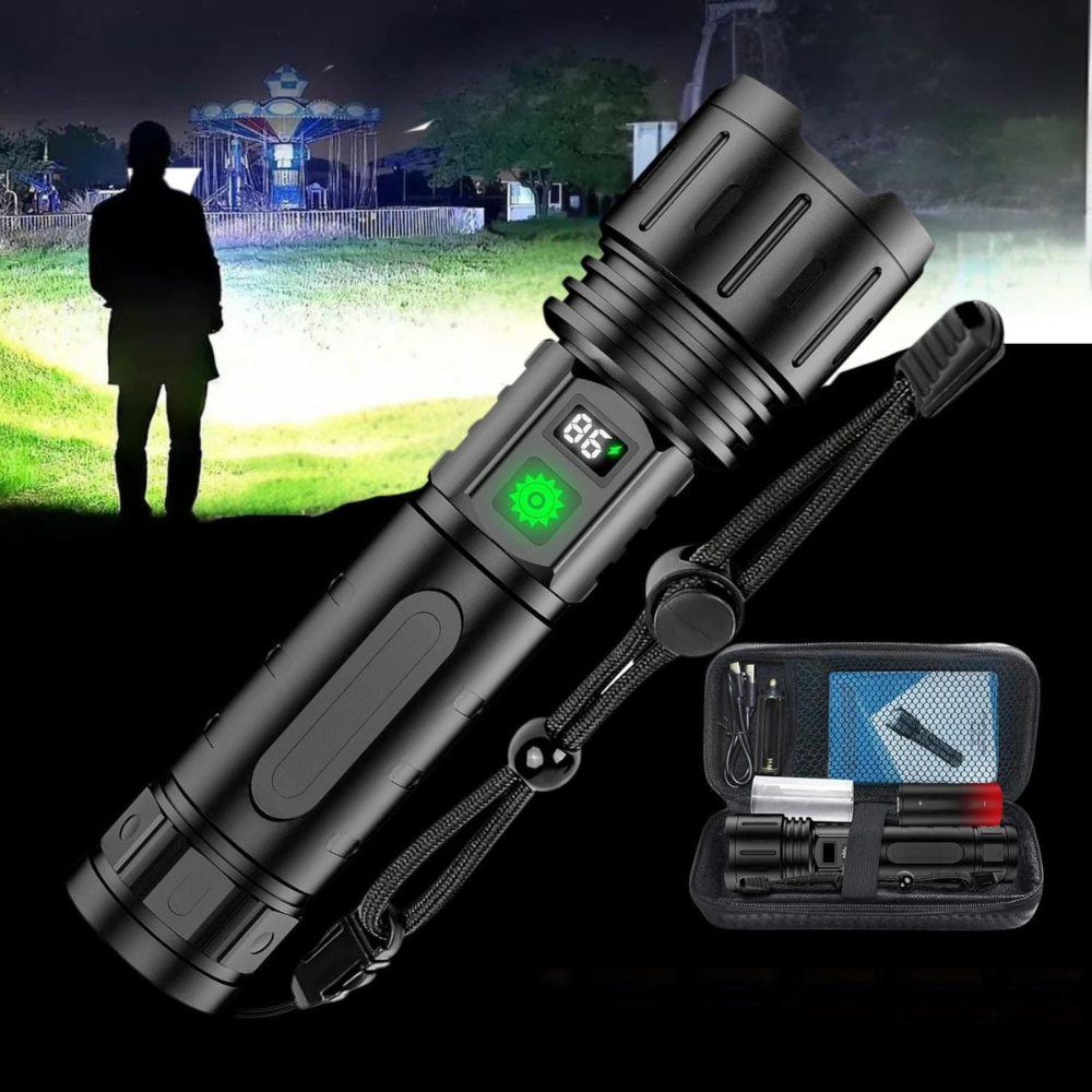 LED Torch High Lumens Tactical Flashlight Set