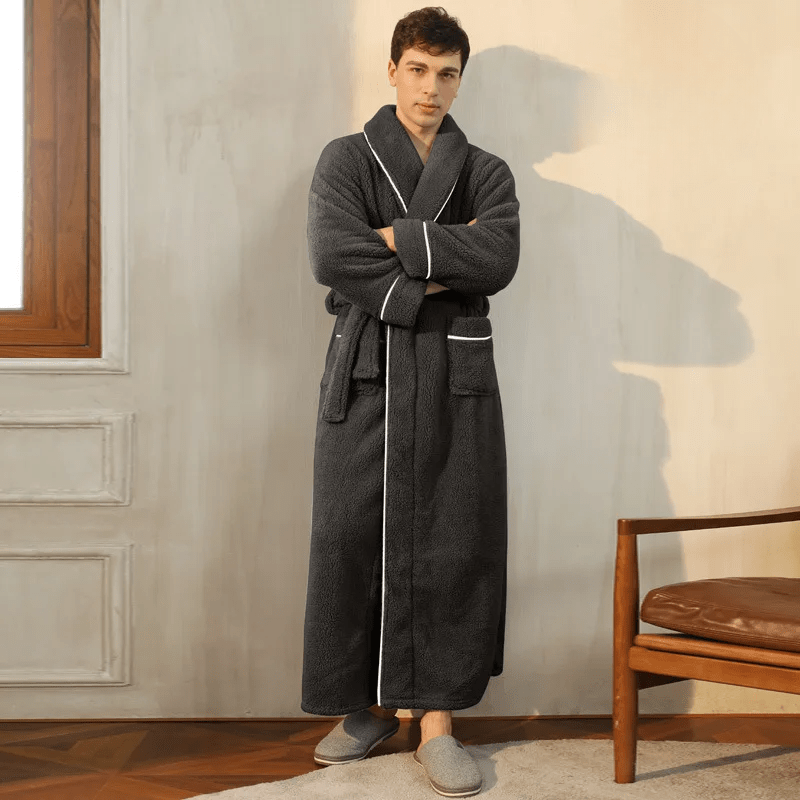 Peignoir PlushTherm | Peignoir de bain chaud en flanelle douce pour l'hiver