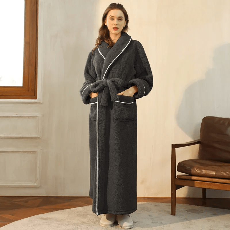 Peignoir PlushTherm | Peignoir de bain chaud en flanelle douce pour l'hiver