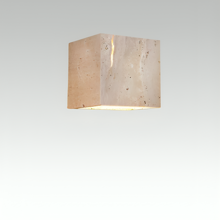 Moderní LED nástěnné světlo z travertinového kamene