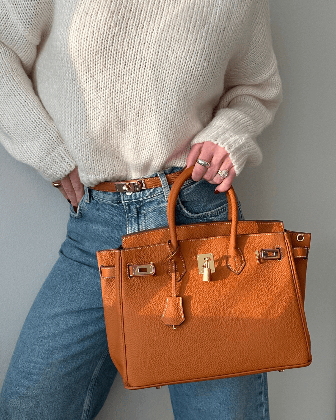 Women's Handbag Leather Tote with Shoulder Strap