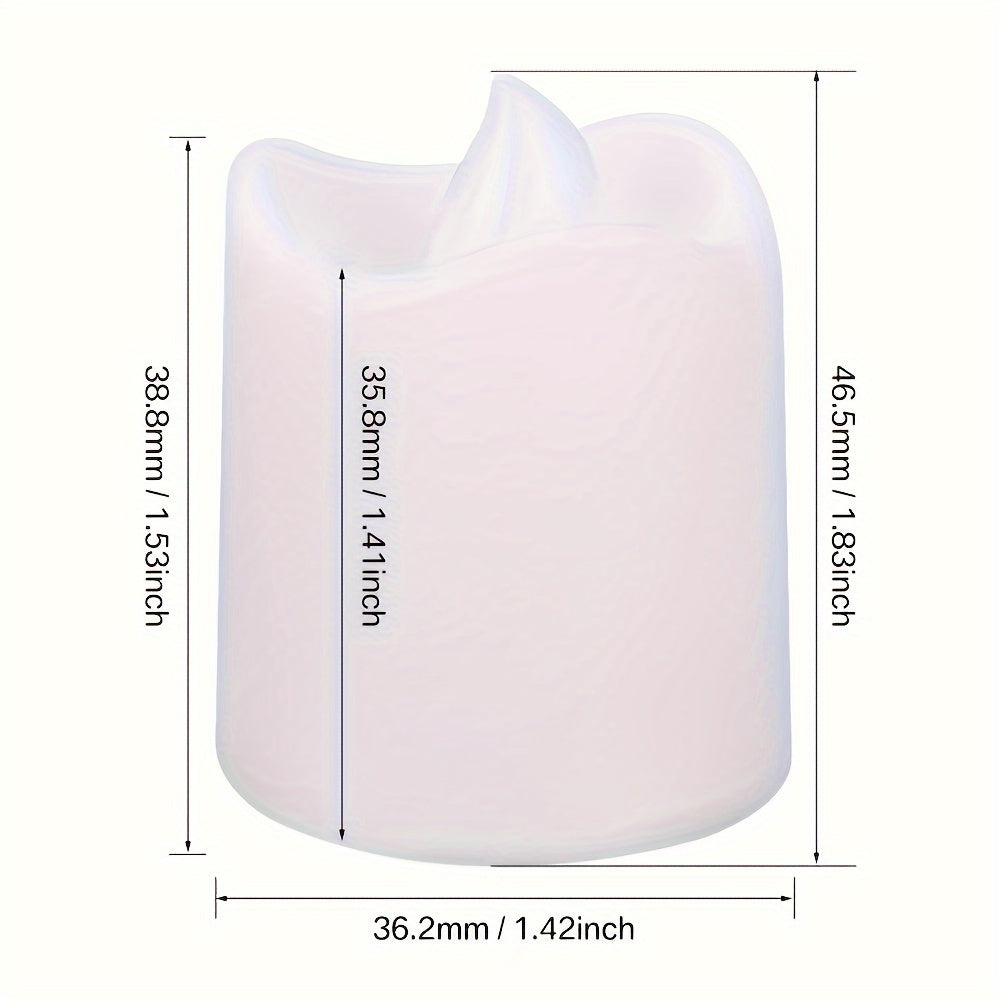 GlowFlicker - Lot de 24/50/100 bougies LED sans flamme pour ambiance romantique