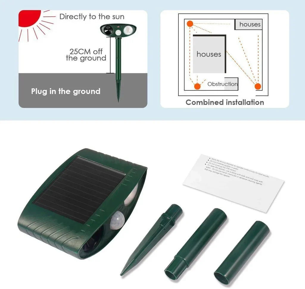 Garden Animal Repeller with Solar Sensor