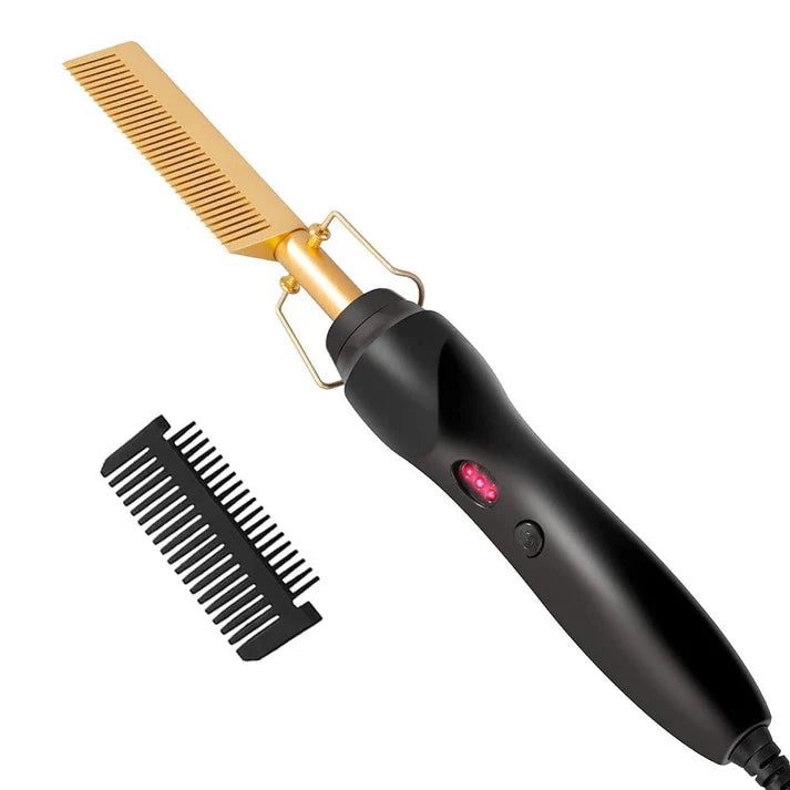 Horký hřeben na narovnání vlasů pro vousy a styling