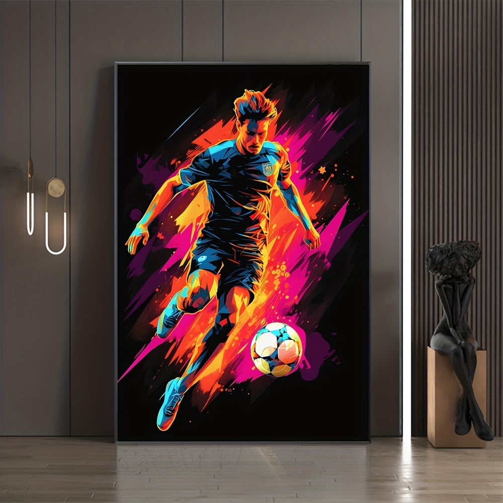 Set di quadri astratti con stampe di calcio da gioco