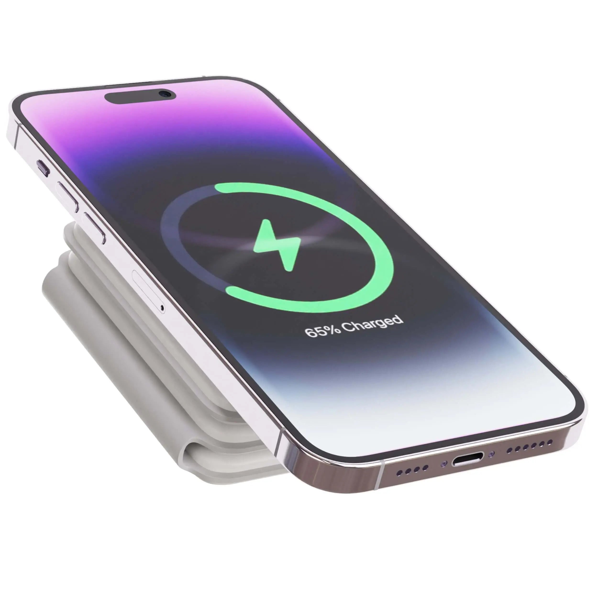 Trådløs opladningsplade foldbar rejse dock