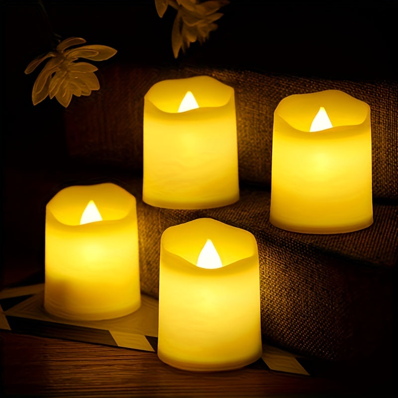 GlowFlicker - Lot de 24/50/100 bougies LED sans flamme pour ambiance romantique