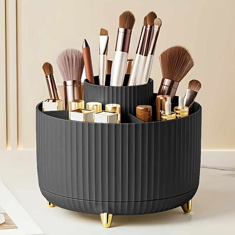Organizér na make-up černý otočný plastový úložný prostor