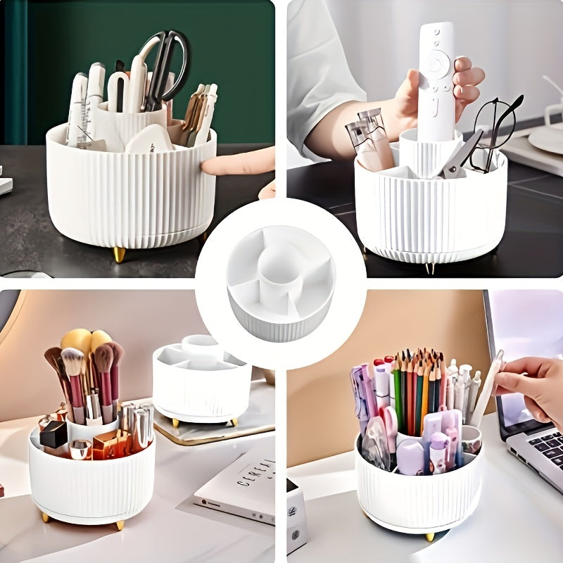 Organizér na make-up černý otočný plastový úložný prostor