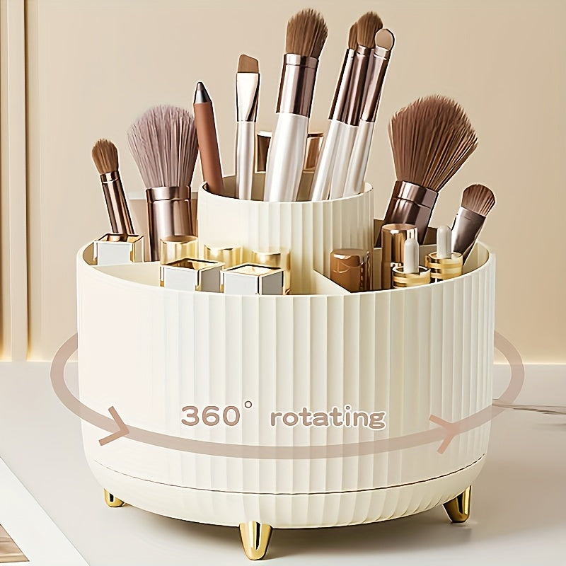 Organizér na make-up černý otočný plastový úložný prostor