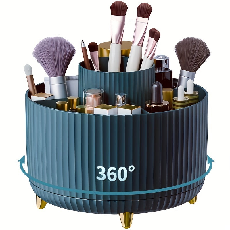 Organizér na make-up černý otočný plastový úložný prostor