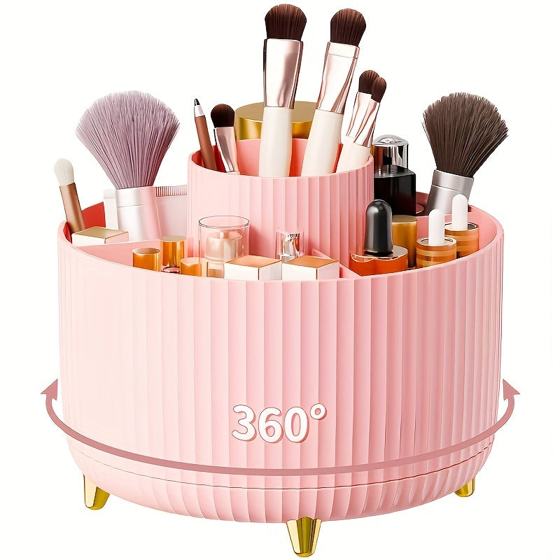 Organizér na make-up černý otočný plastový úložný prostor