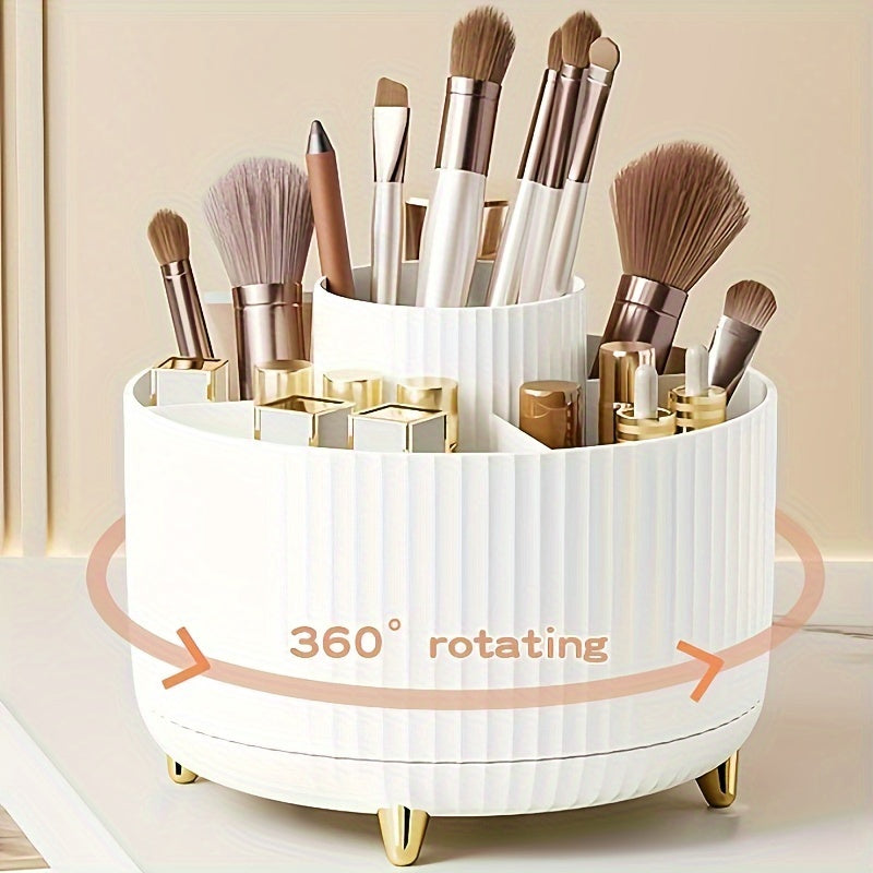 Organizér na make-up černý otočný plastový úložný prostor