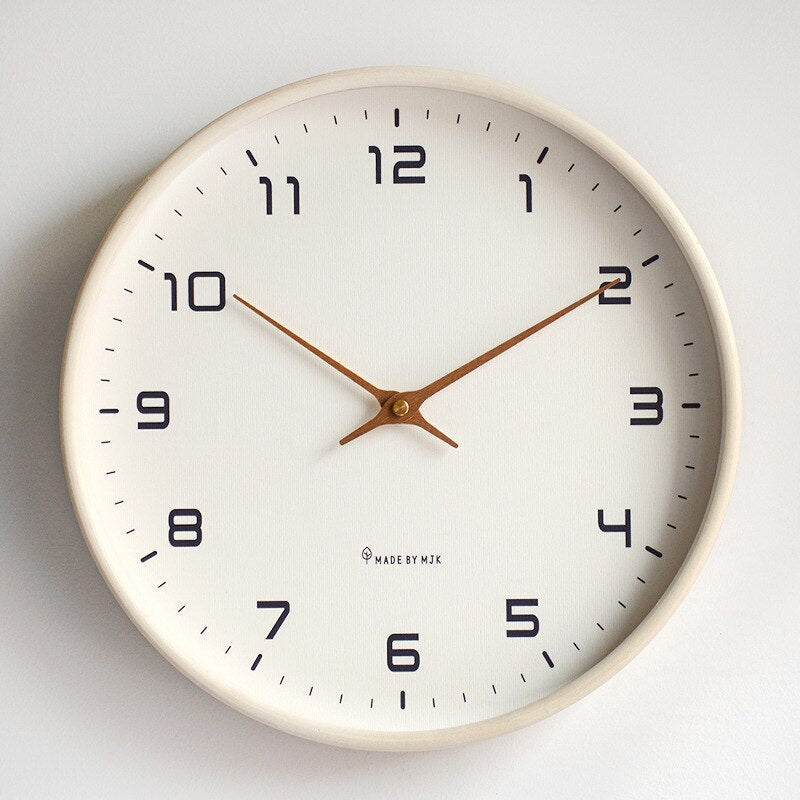 NordicGlow Dřevěné nástěnné hodiny - minimalistický skandinávský design pro nadčasovou eleganci