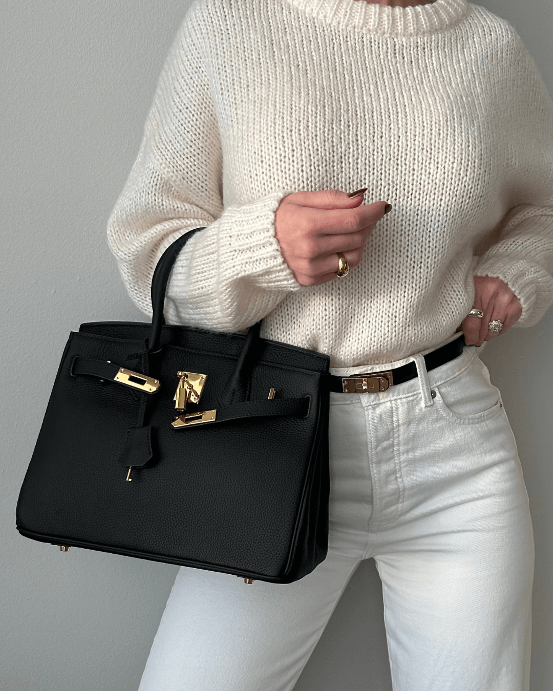 Women's Handbag Leather Tote with Shoulder Strap