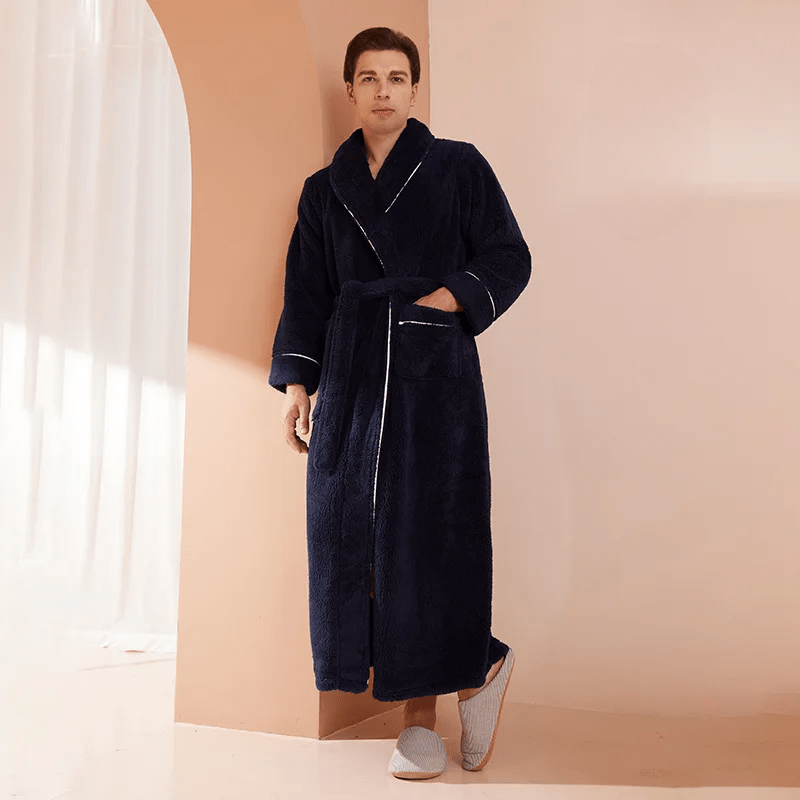 Peignoir PlushTherm | Peignoir de bain chaud en flanelle douce pour l'hiver