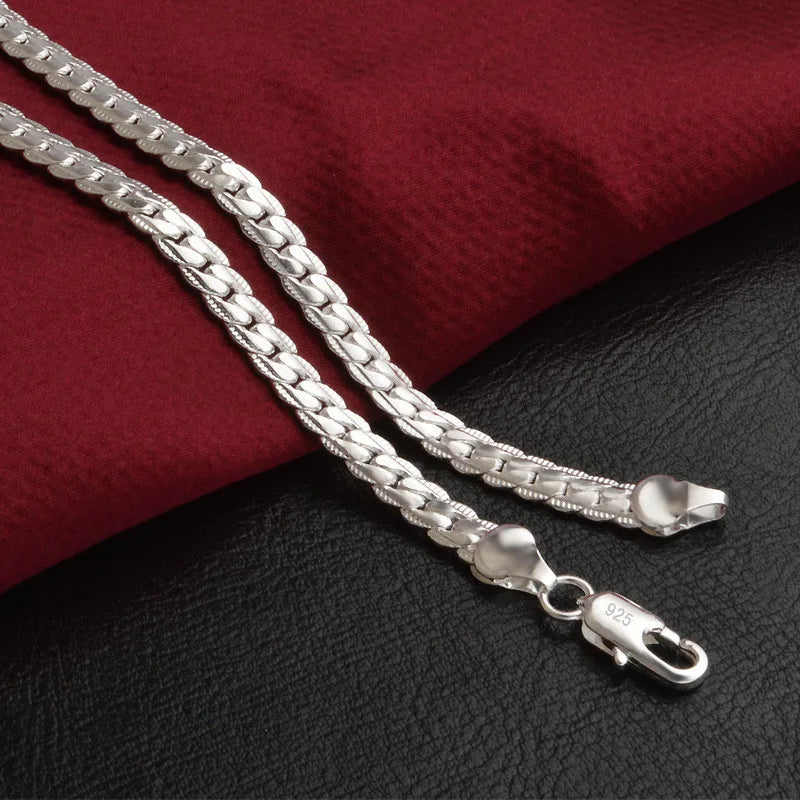 Collier chaîne en argent sterling pour femmes cadeau élégant