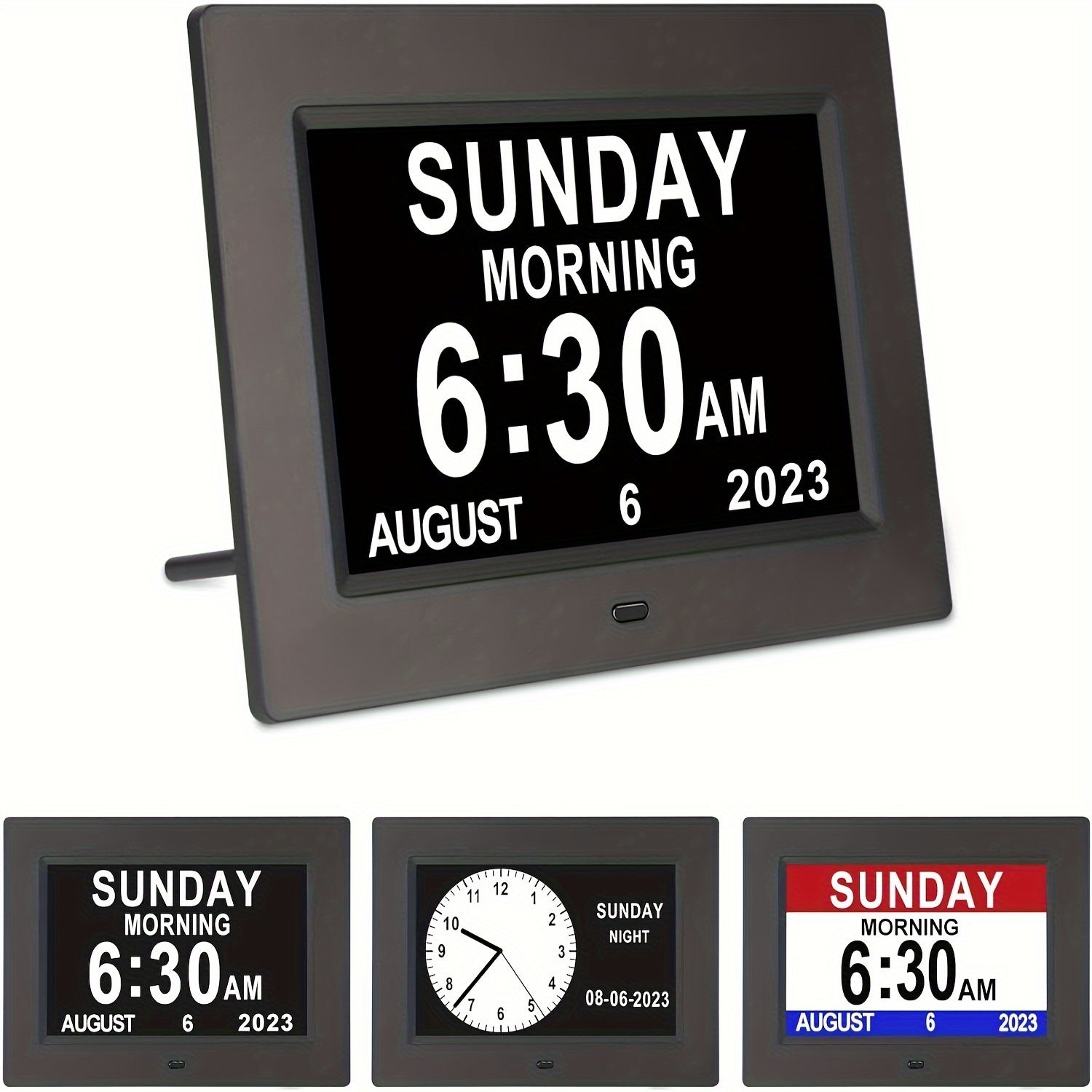 Digitalt vægur kalender alarm display ramme
