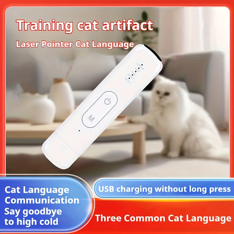 Jouet laser pour chat rechargeable, stimulateur interactif pour animal de compagnie