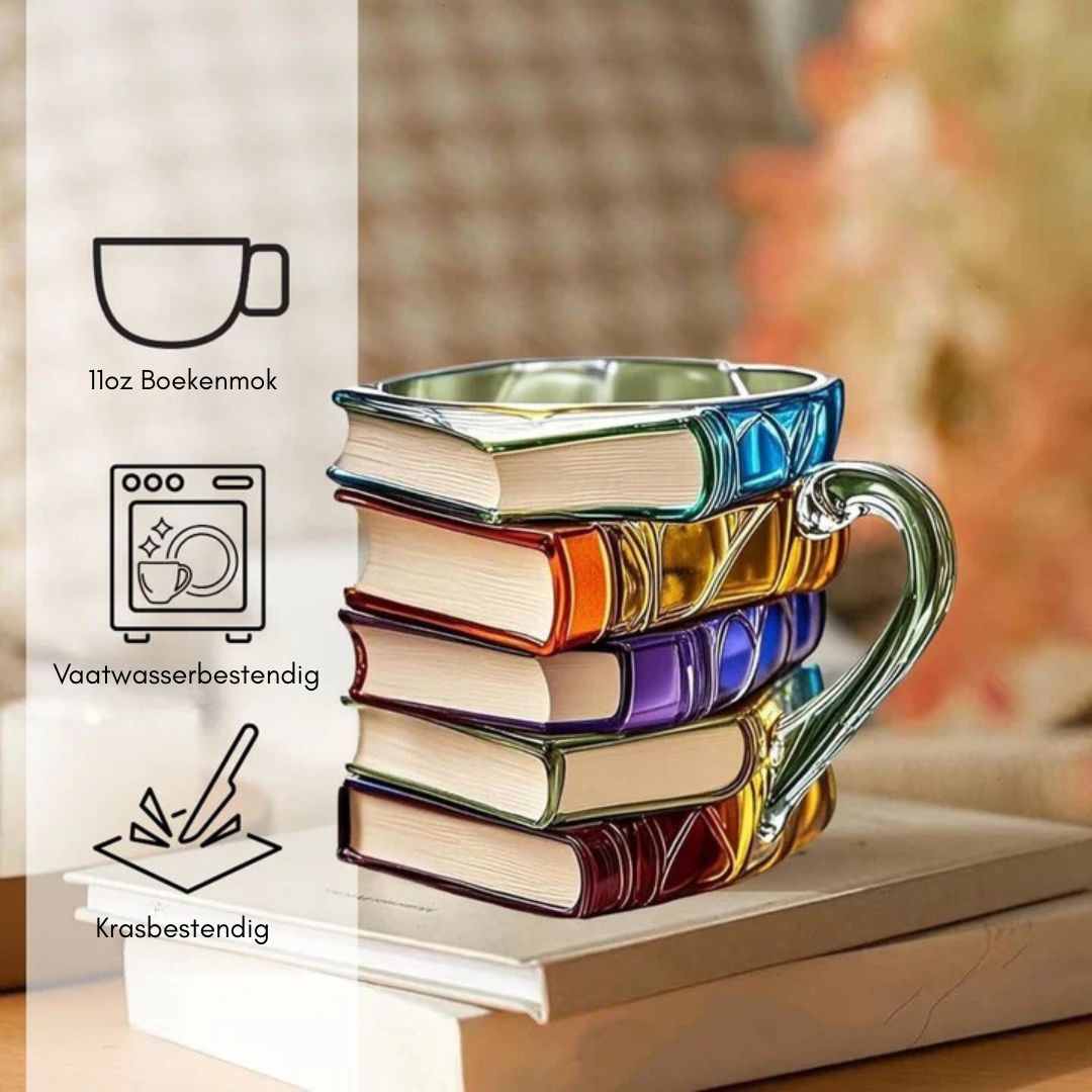3D Book Lover's Mug Unique Gift Idea - Image 3