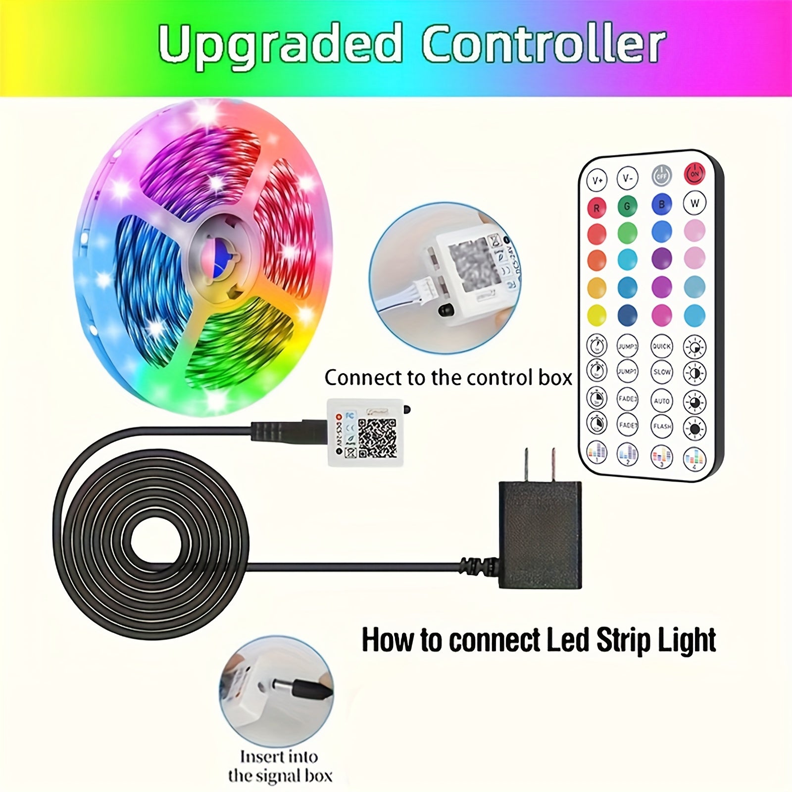 LED-strips med farveskift og musiksynkronisering