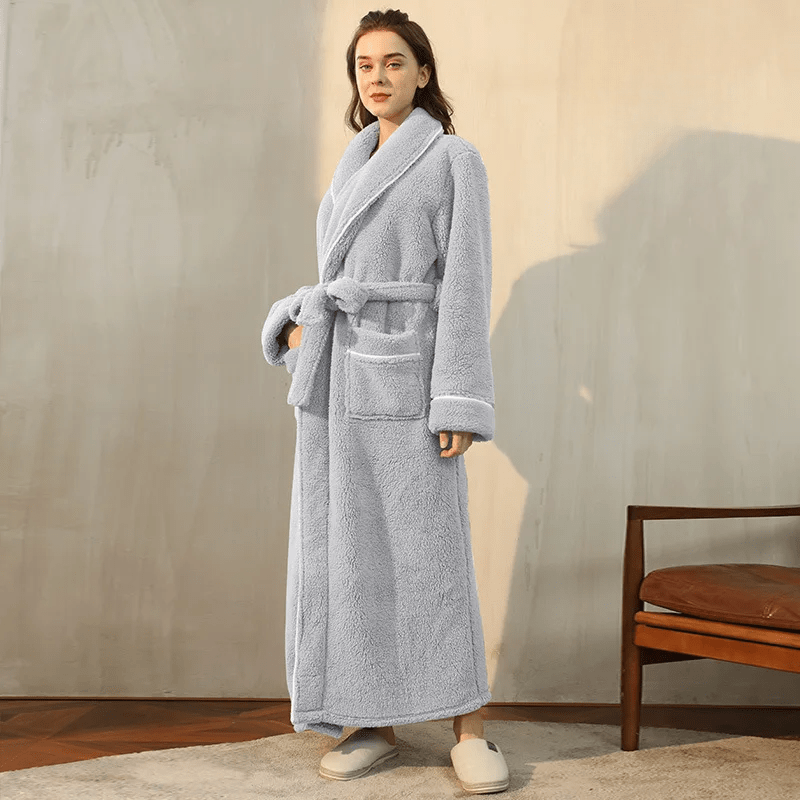 Peignoir PlushTherm | Peignoir de bain chaud en flanelle douce pour l'hiver