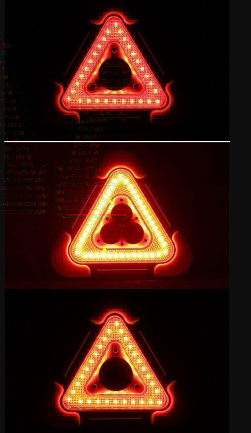 LED nouzové světlo trojúhelník solární bezpečnostní lampa