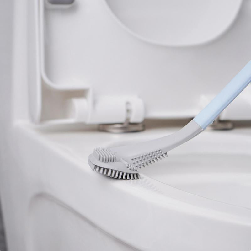 Toiletbørste med silikonehoved og holder